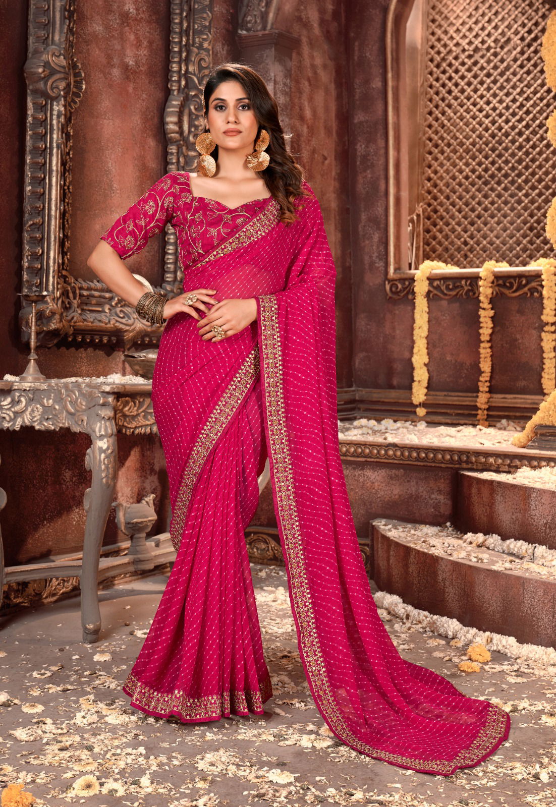 Stavan Vihana Vol 5 Bandhni Printed Sarees Catalog
